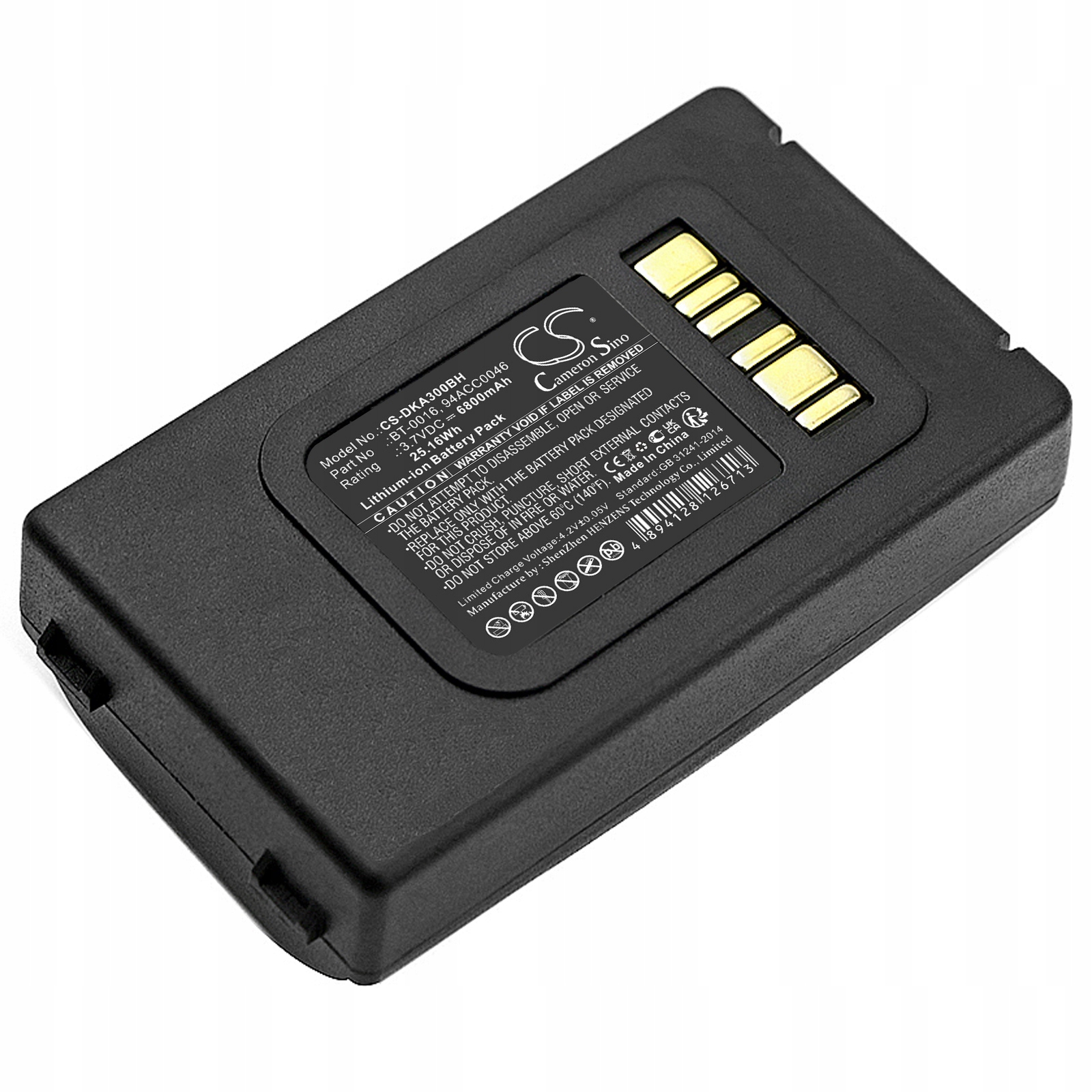 Techtek Baterie 6800mAh kompatibilní s [Datalogic] Skorpio X3, Skorpio X4