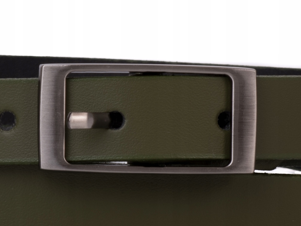 Damski SKÓRZANY pasek 2cm Khaki |100obw Cechy dodatkowe brak