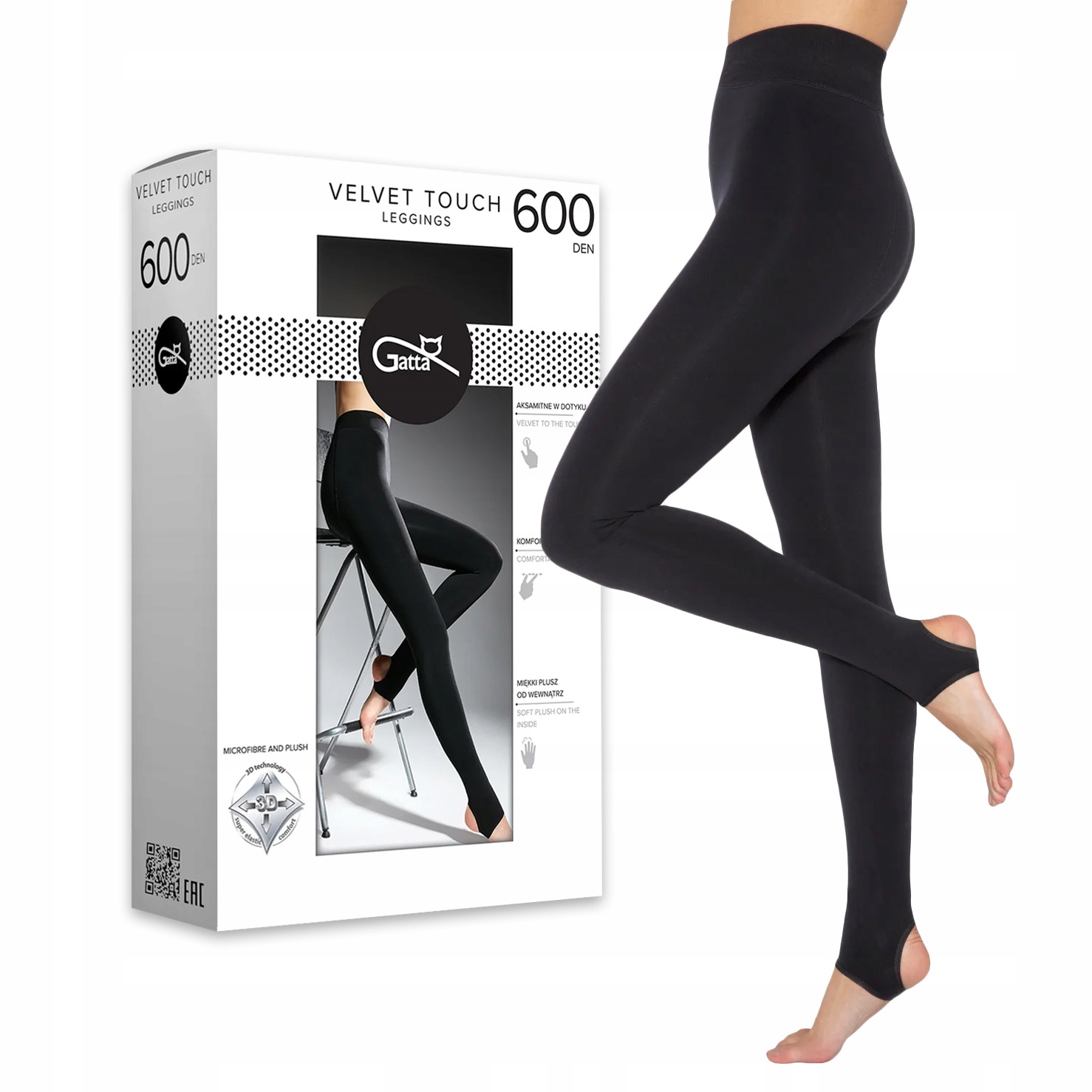 

Gatta Velvet Touch legginsy ocieplane 600DEN - 4/L