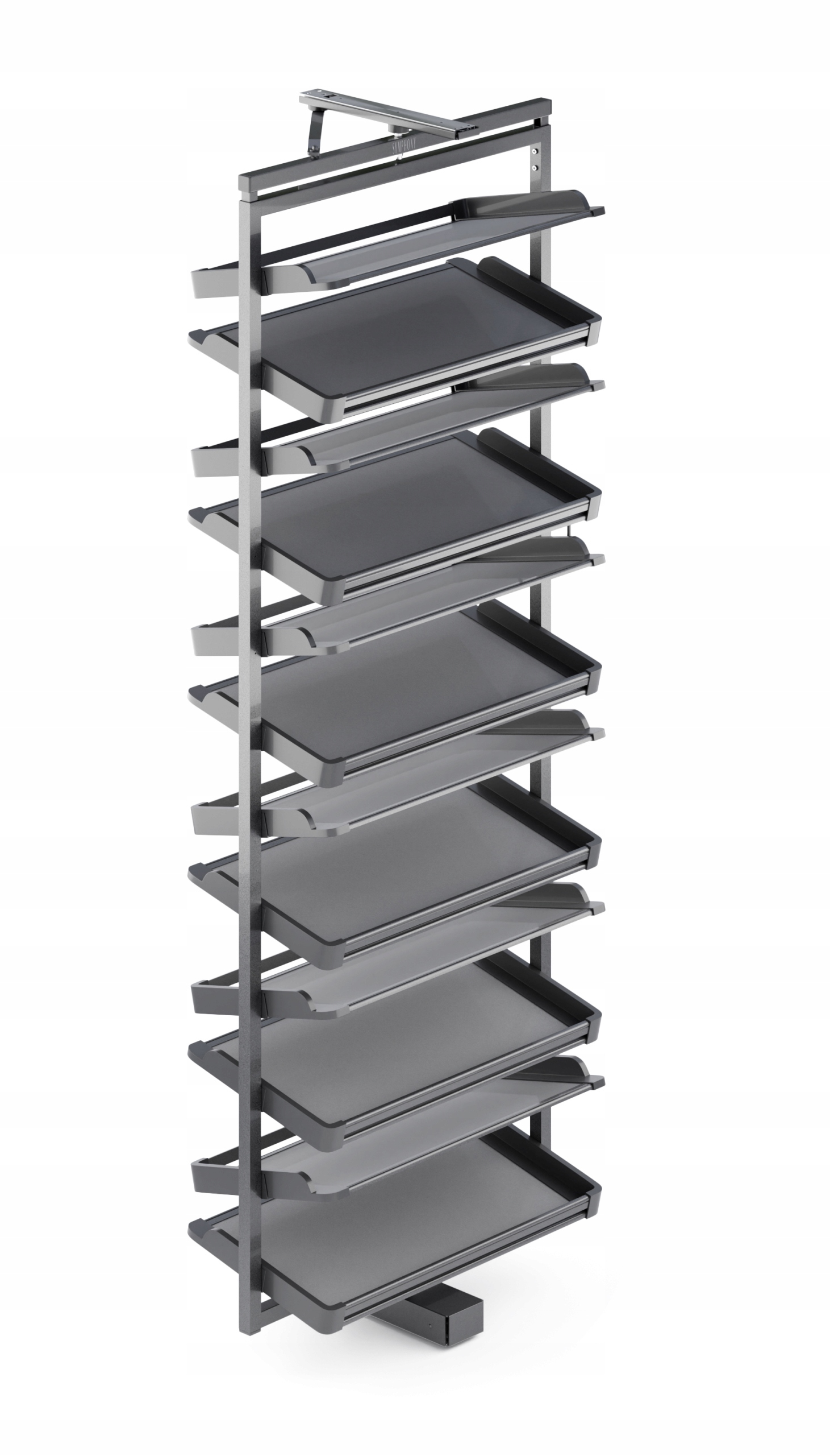 Symphony Košík Na Topánky Otočný 12 Políc Antracitové Otočné Police Atm