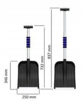 Łopata Składana Samochodowa Zgarniacz do śniegu AL Kod producenta Vancouver 250