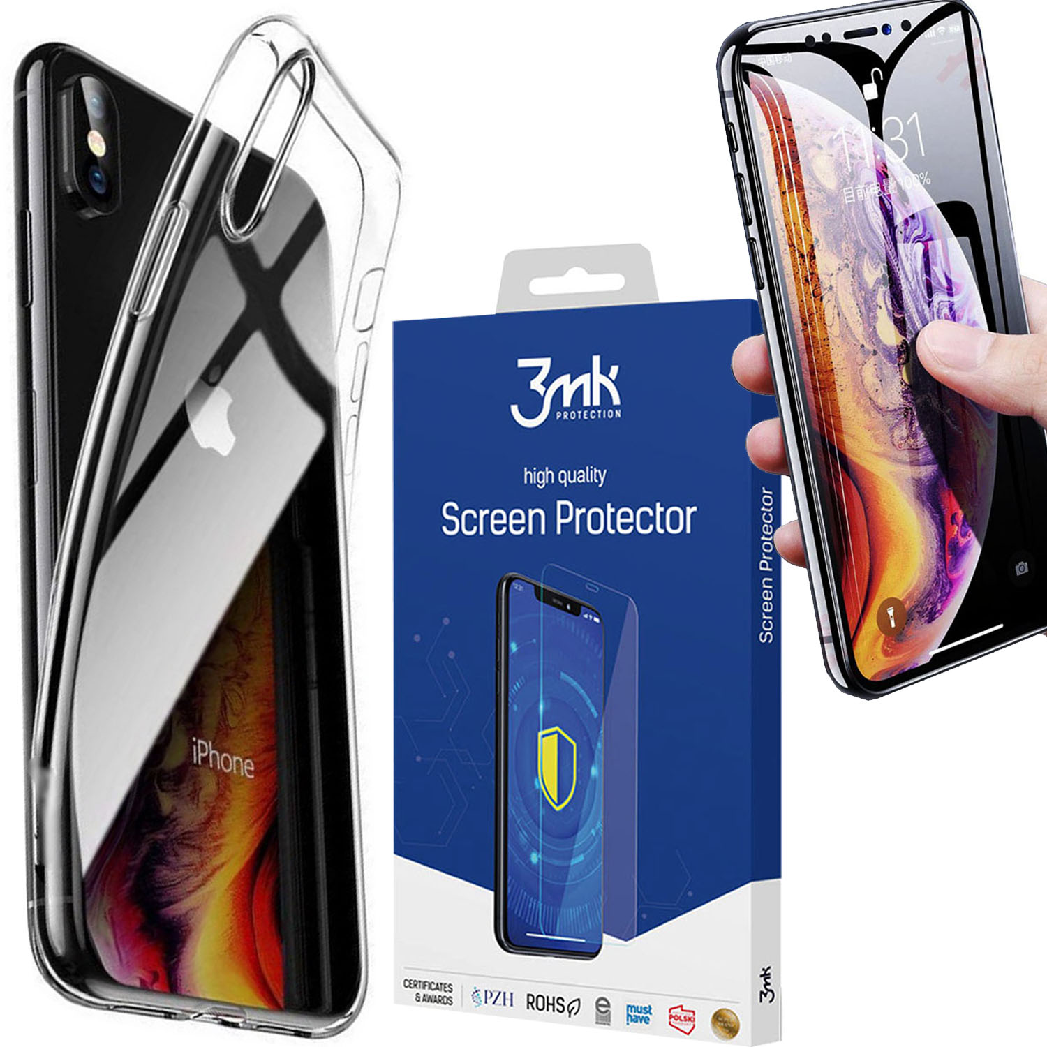 

P Etui Clear Xiaomi Redmi Note 9 +folia 3MK!