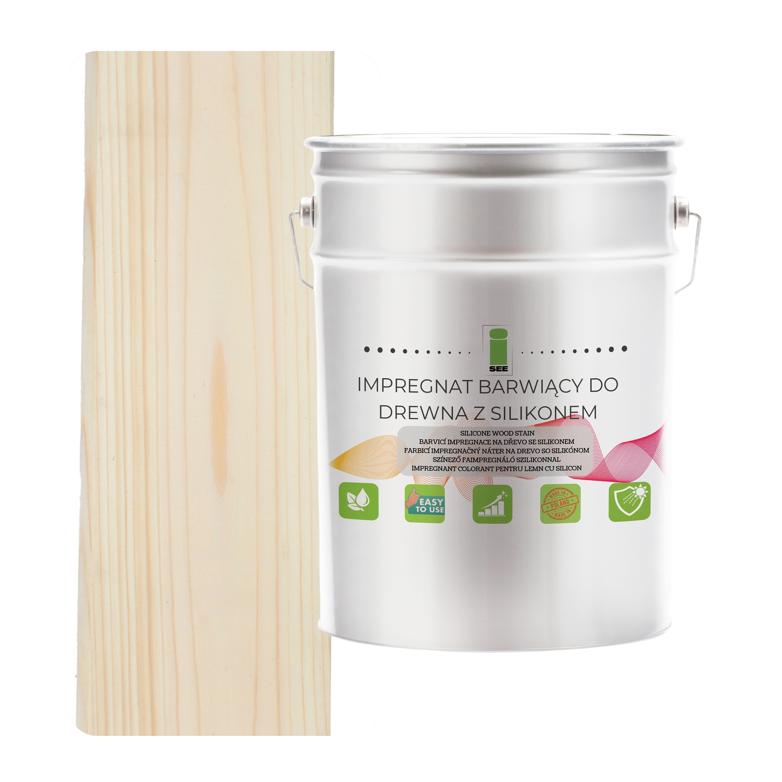 Impregnat Do Drewna Z Woskiem Silikonem Bezbarwny Hydrofobowy 2w1 10L D000