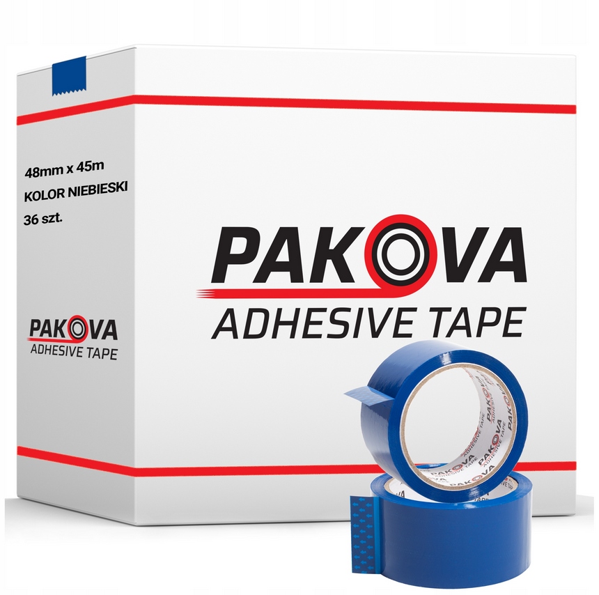 Taśma Pakova 48/50y Klejąca Niebieska Mocna 36SZT.