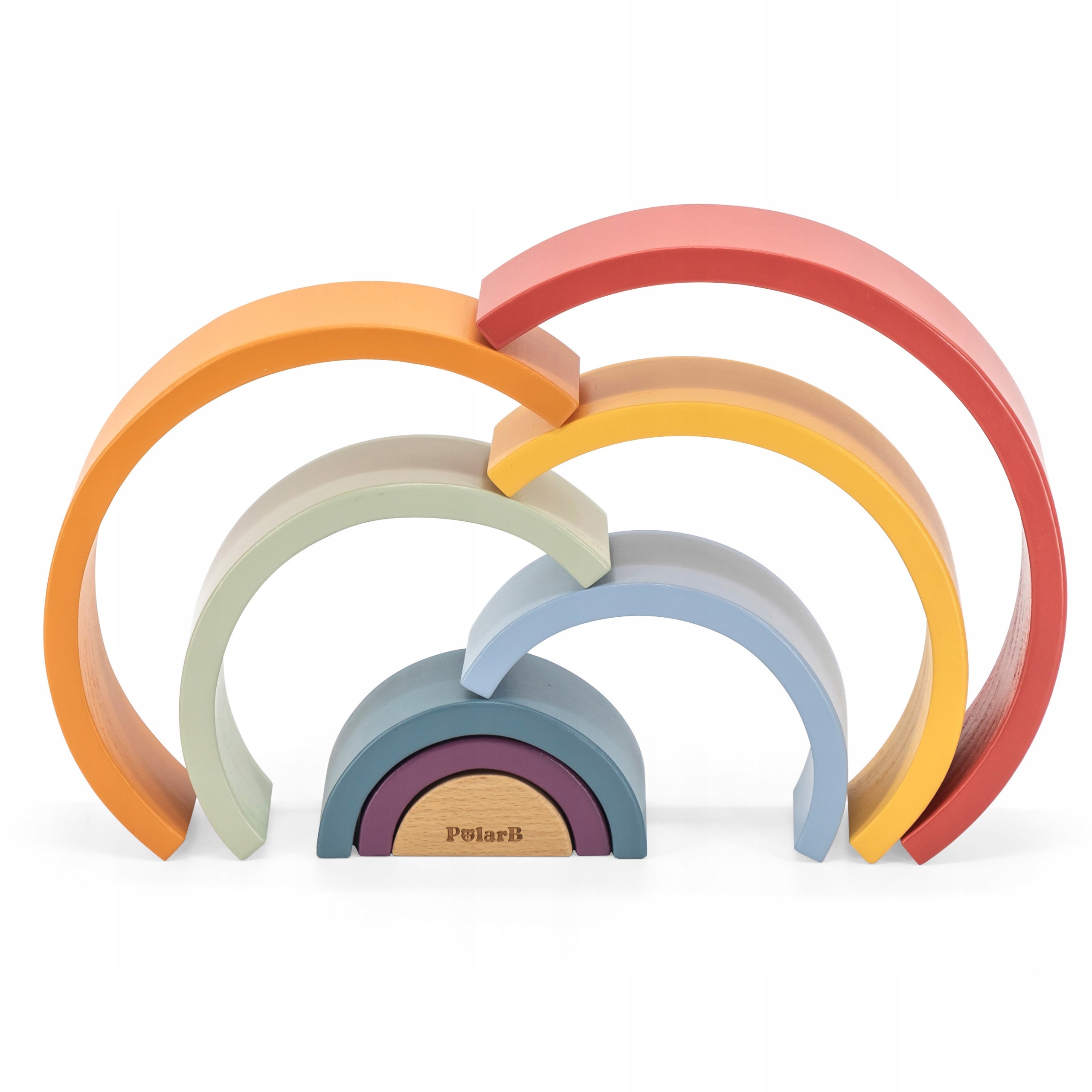 VIGA PolarB TĘCZA UKŁADANKA DREWNIANA KLOCKI KREATYWNE MONTESSORI Marka Viga