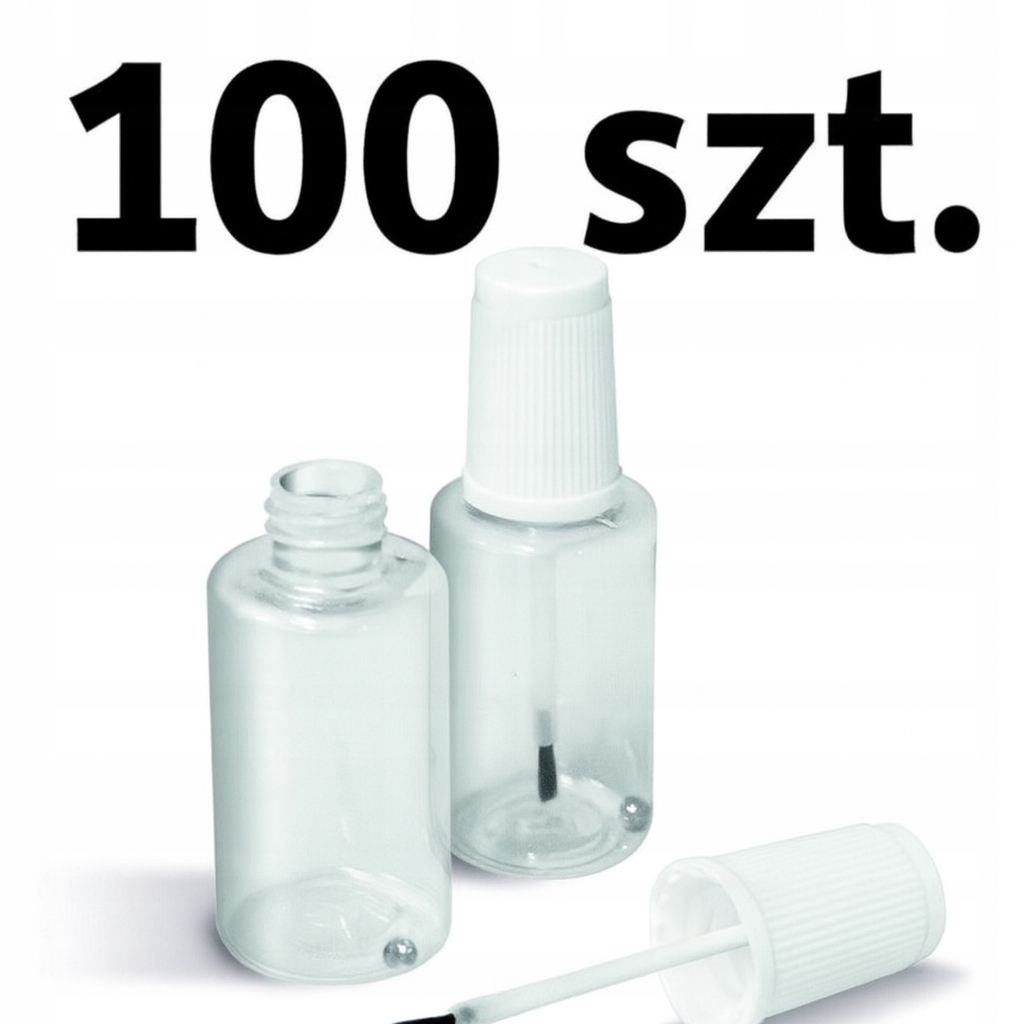 Buteleczka do zaprawek z pędzelkiem 20 ml x 100 szt.