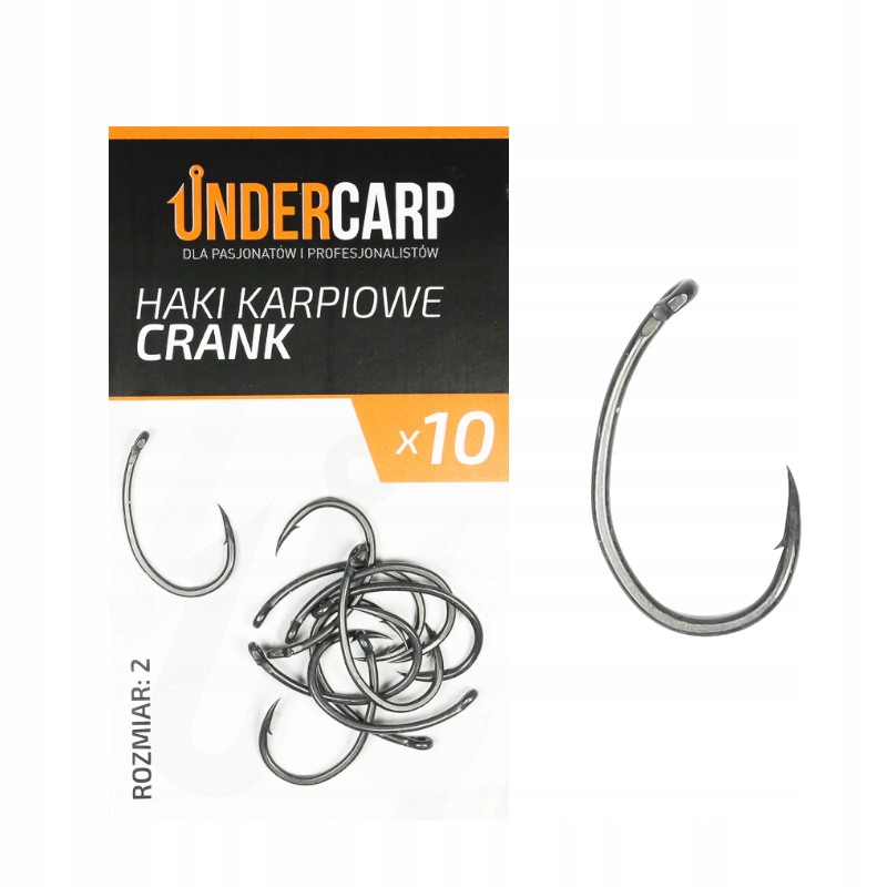 Undercarp Ostre Teflonowe Haki Karpiowe Crank 2 Na Karpie Amury
