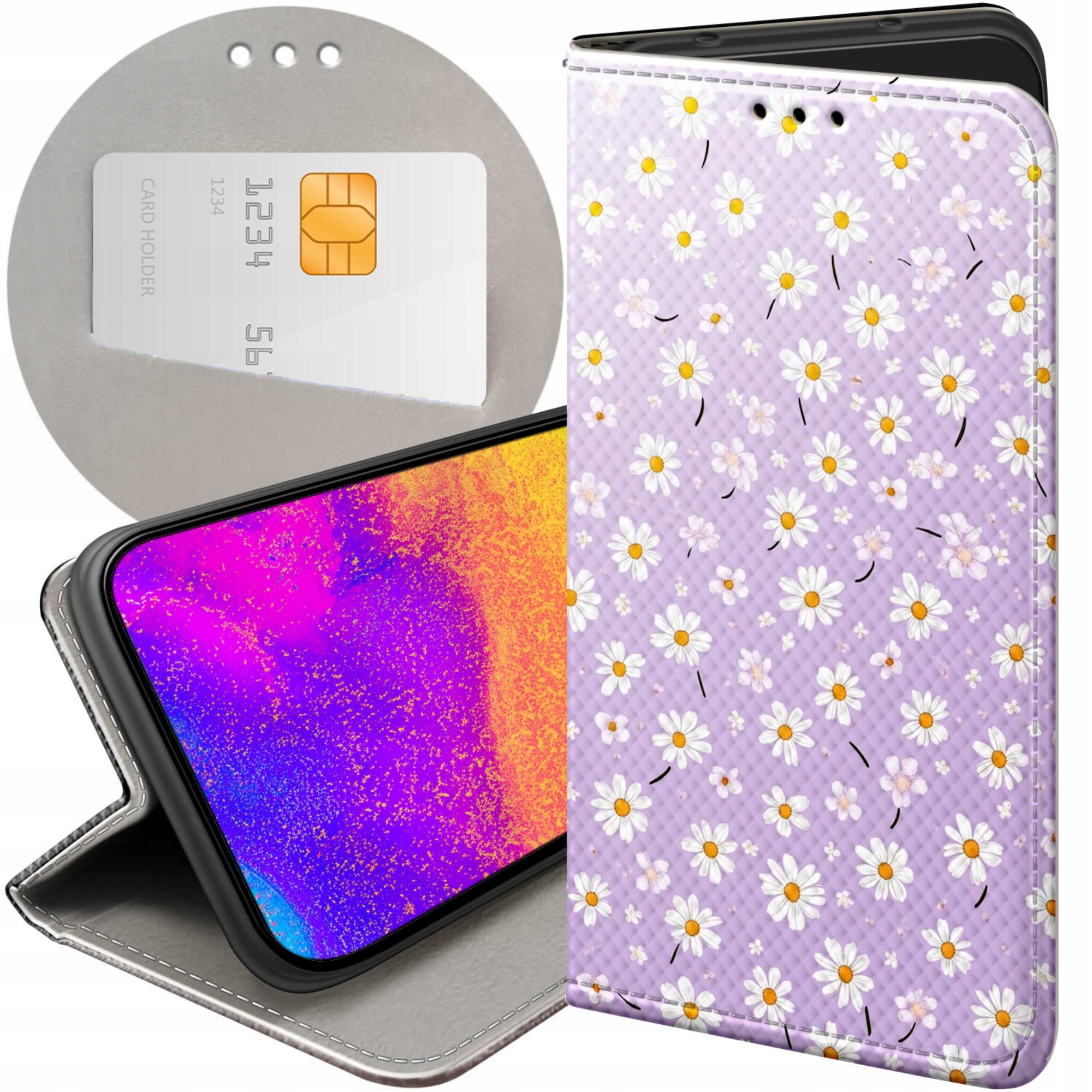Etui Z Klapką Do Motorola Moto 40 Edge Wiosna Kwiaty Rośliny Futerał