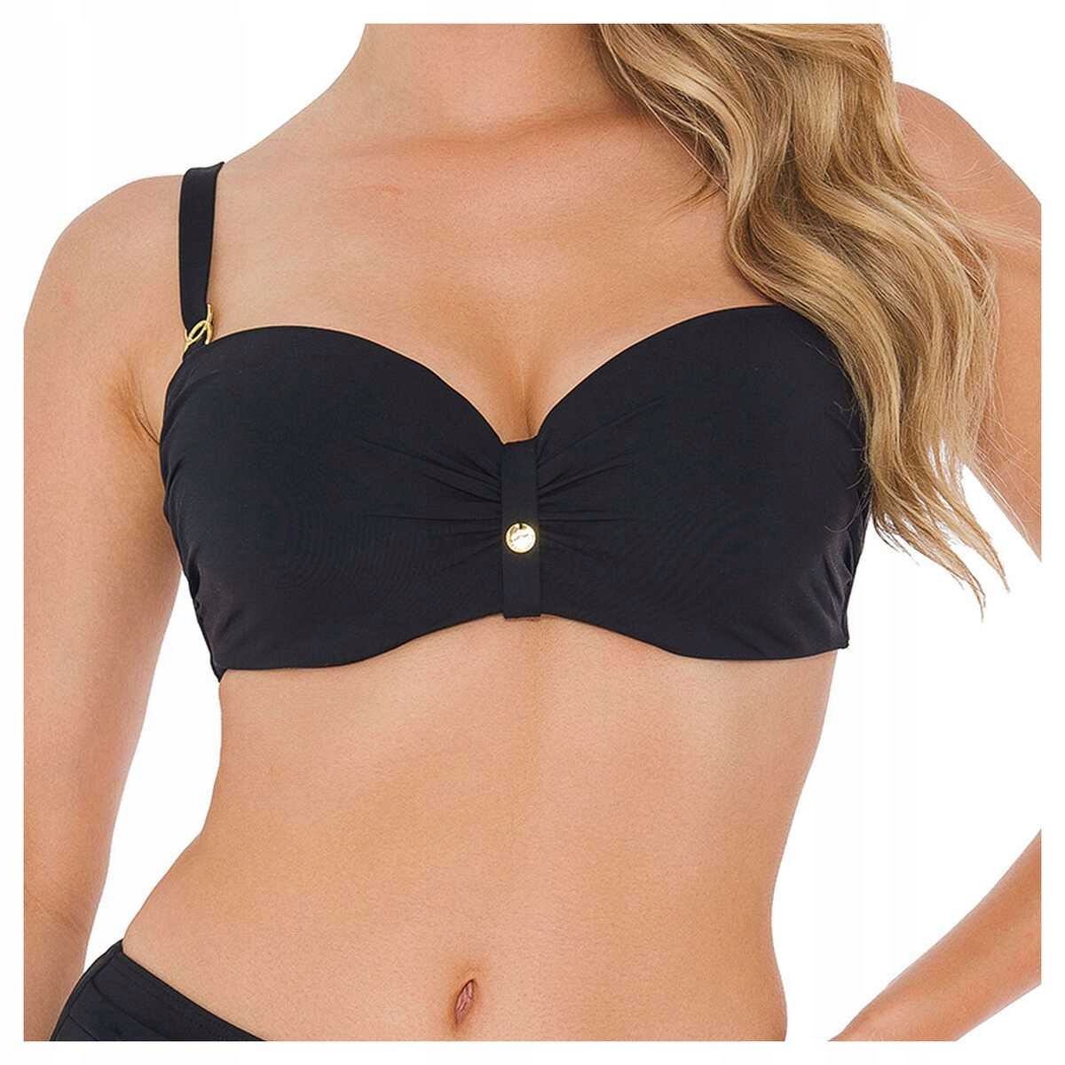 Self Plavková podprsenka vyztužená podprsenka Exclusive2-BRA černá 85D