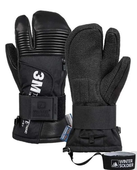 3M Thinsulate Rękawice snowboardowe – Termiczne, wodoodporne, skórzane L