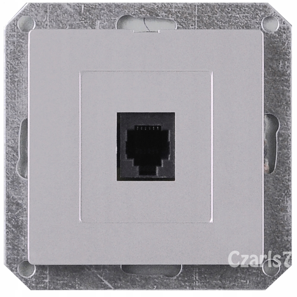 

Gniazdo Telefoniczne 6-PIN Premium Srebrne Moduł