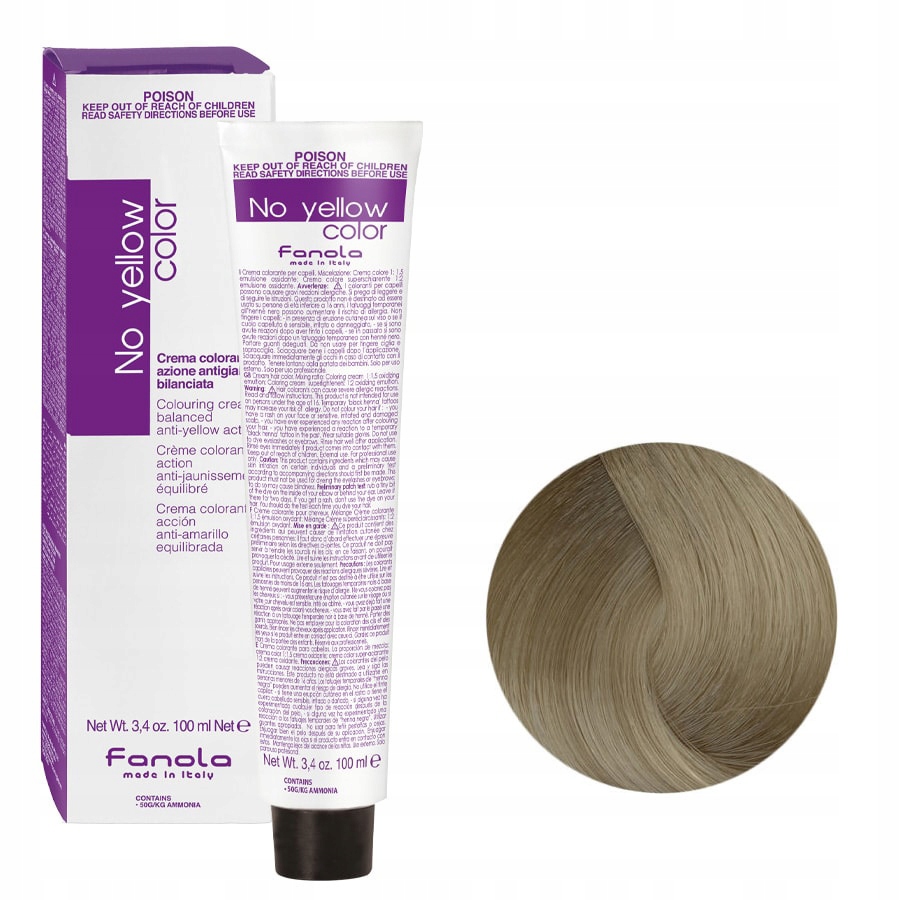 

No Yellow Color Farba 8 Ice Blonde 100ML Fanola