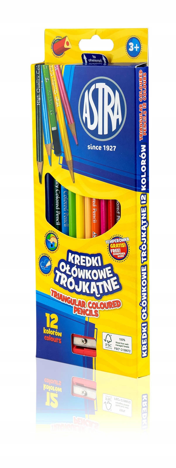 kredki 12szt. trójkątne ASTRA — 8