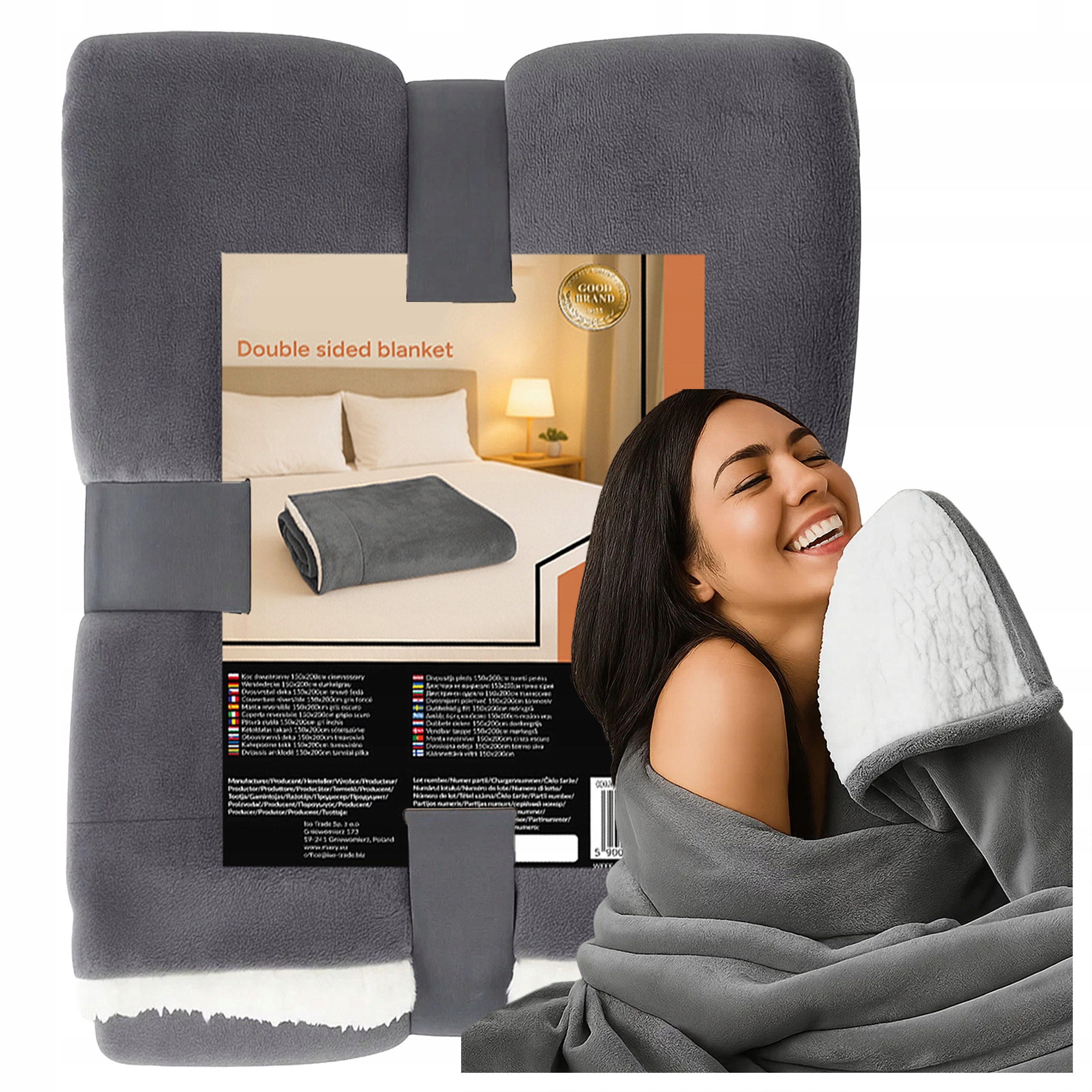 Oboustranná Deka 150 x 200 cm Dárek Pro Maminku Tlustý Teplý Podzimní Beránek