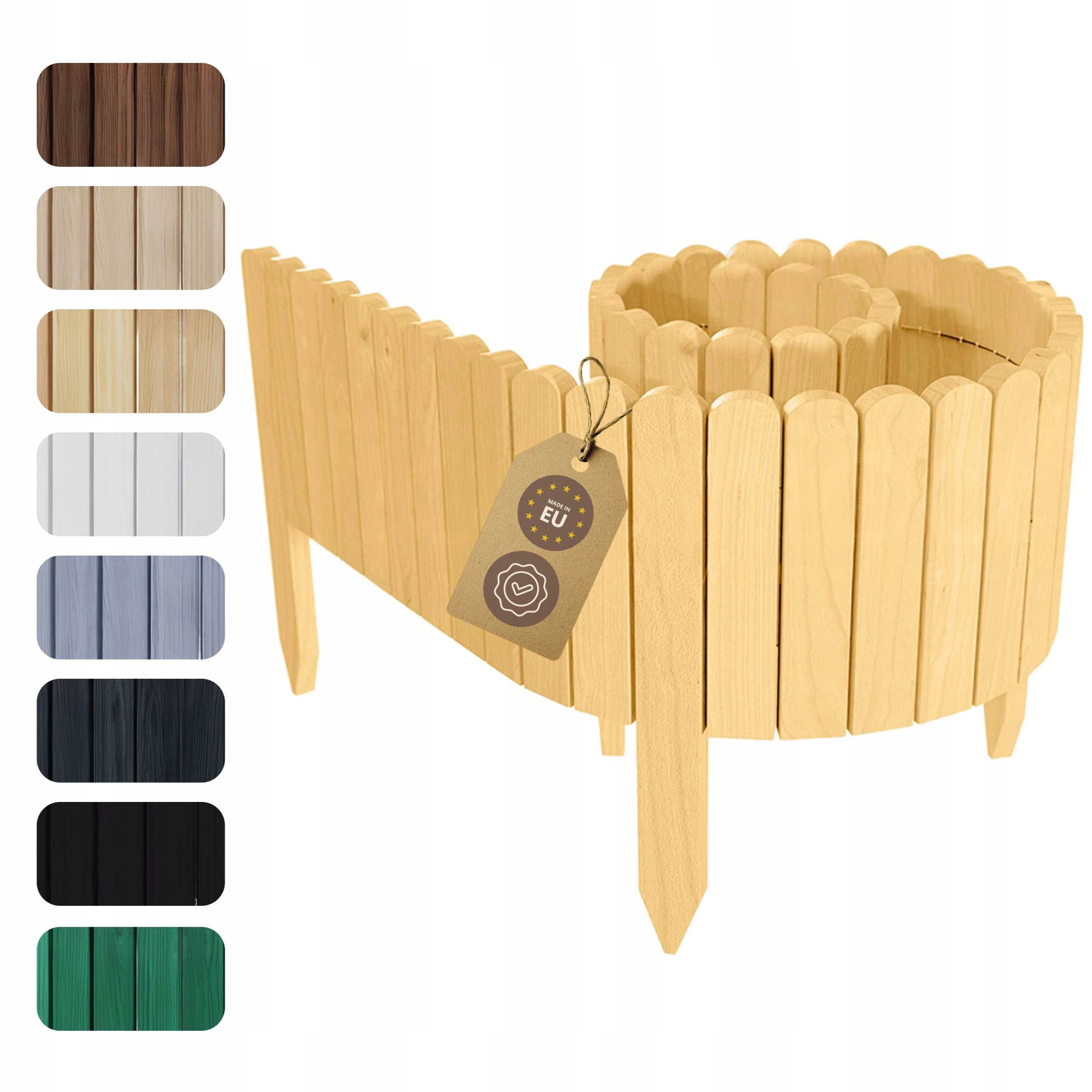 Floranica Zahradní lem 200 x 20 cm, přírodní dřevěný plot