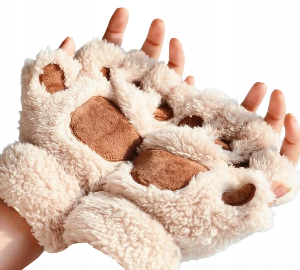 

Rękawiczki Niedźwiedzie łapki bez palców zwierzęce