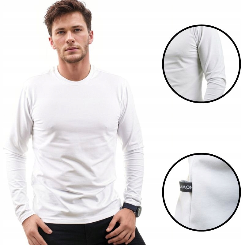 Tričko s dlouhým rukávem Longsleeve bílá Lamon L