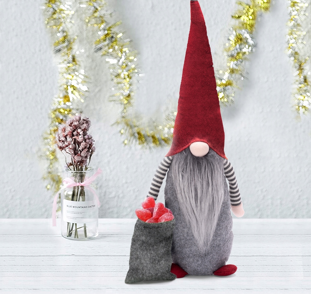 SKRZAT ŚWIĄTECZNY GNOM XXL 60CM KRASNAL Z TORBĄ Kod producenta CHR-09635