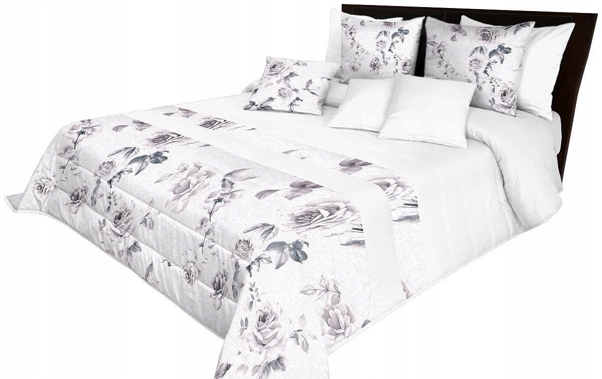 Prošívaný Přehoz 200x220 Na Postel Květiny Elegantní