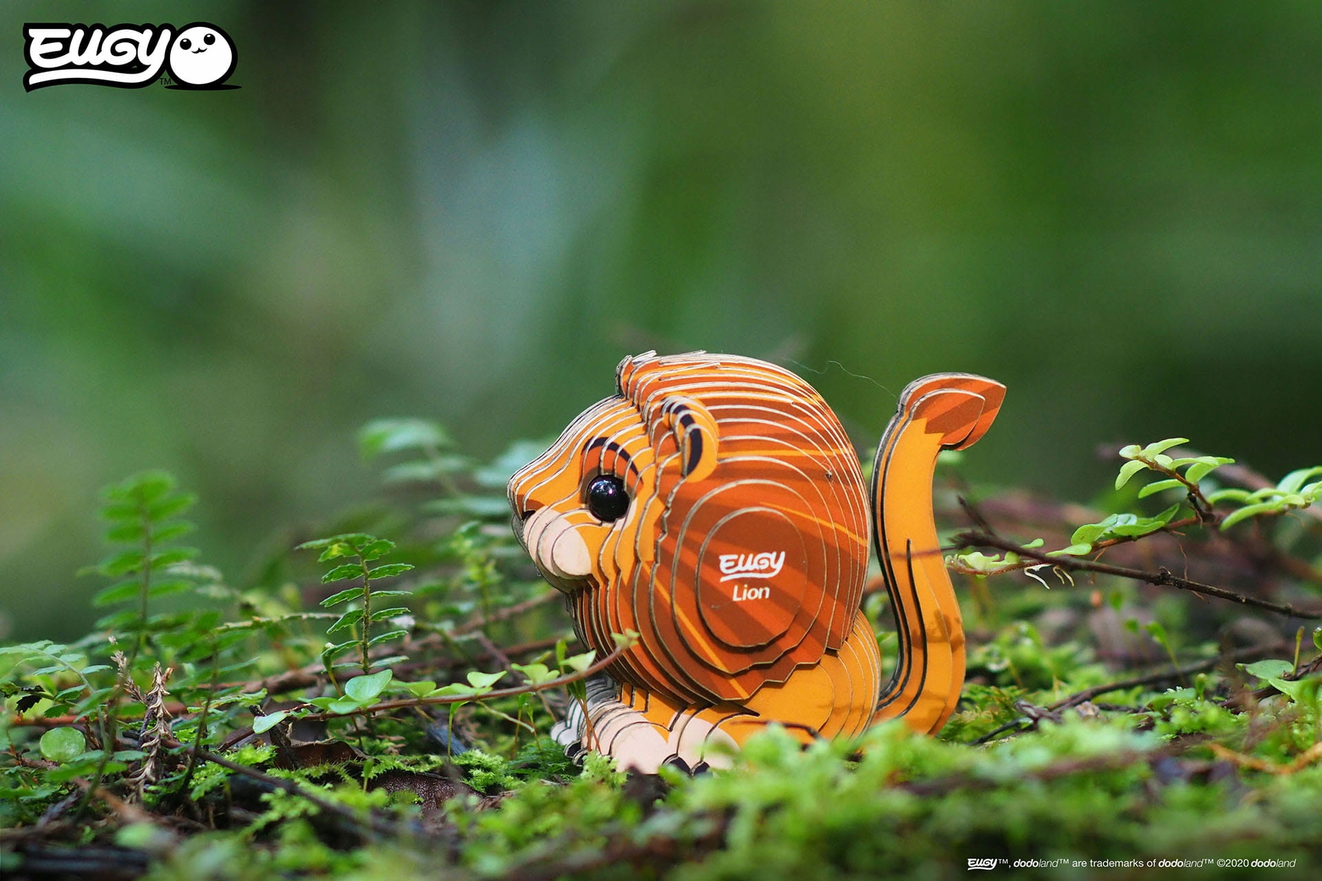 Lew Eugy Eko Układanka Puzzle 3D Zabawka Senso 6+ Materiał karton