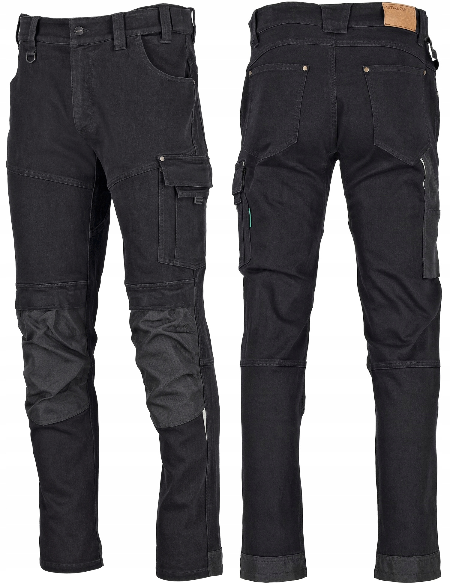 Spodnie robocze bhp jeans elastyczne mocne męskie bawełna elastan 340 g/m2