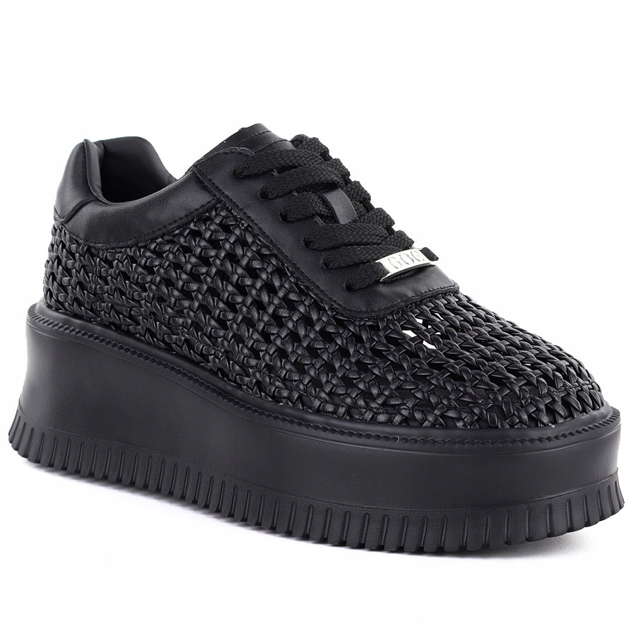 Dámské polobotky sneakers na platformě černé Goe TT2N4043 38
