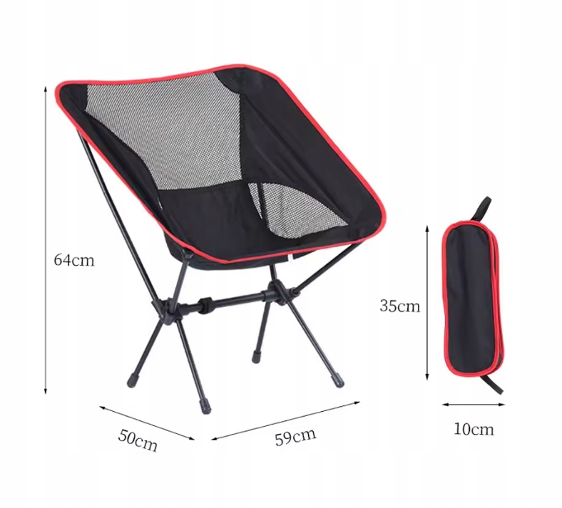 KRZESŁO TURYSTYCZNE WĘDKARSKIE Z OPARCIEM LEKKIE SKŁADANE POKROWIEC Kod producenta MST837