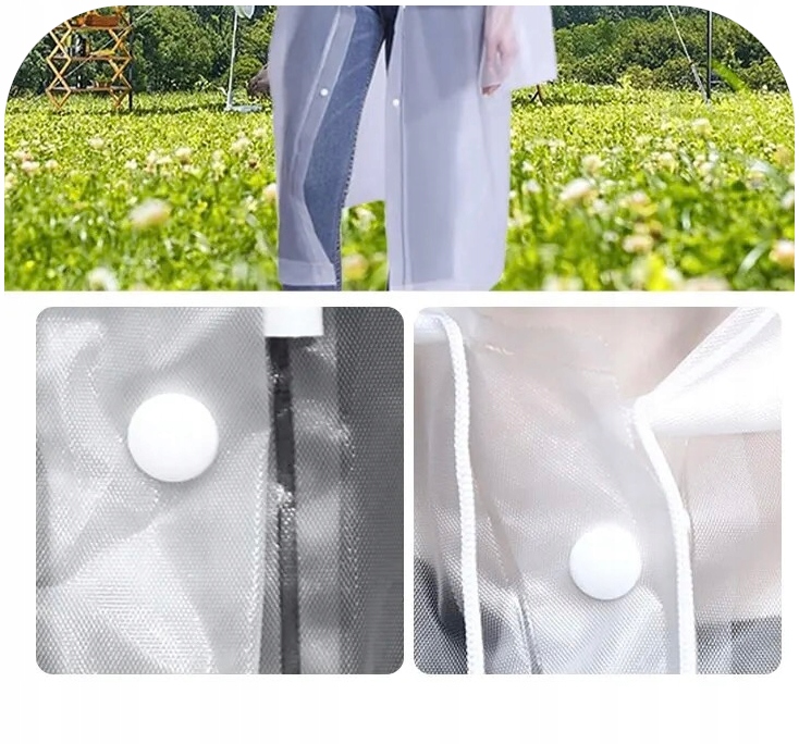 PŁASZCZ PRZECIWDESZCZOWY DAMSKI MĘSKI PELERYNA Z KAPTUREM PRZECIWDESZCZOWA Płeć produkt uniseks