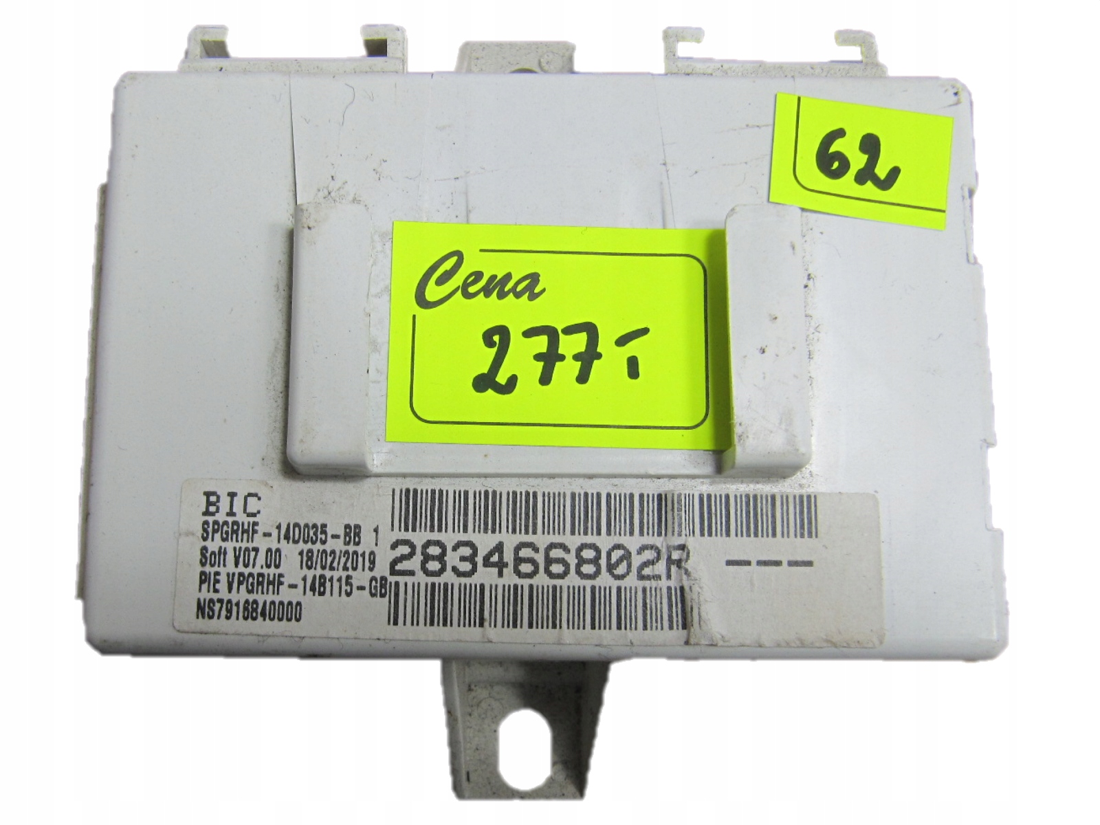 SMART FORFOUR МОДУЛЬ НАВИГАЦИОННЫЙ КОНТРОЛЛЕР 283466802R