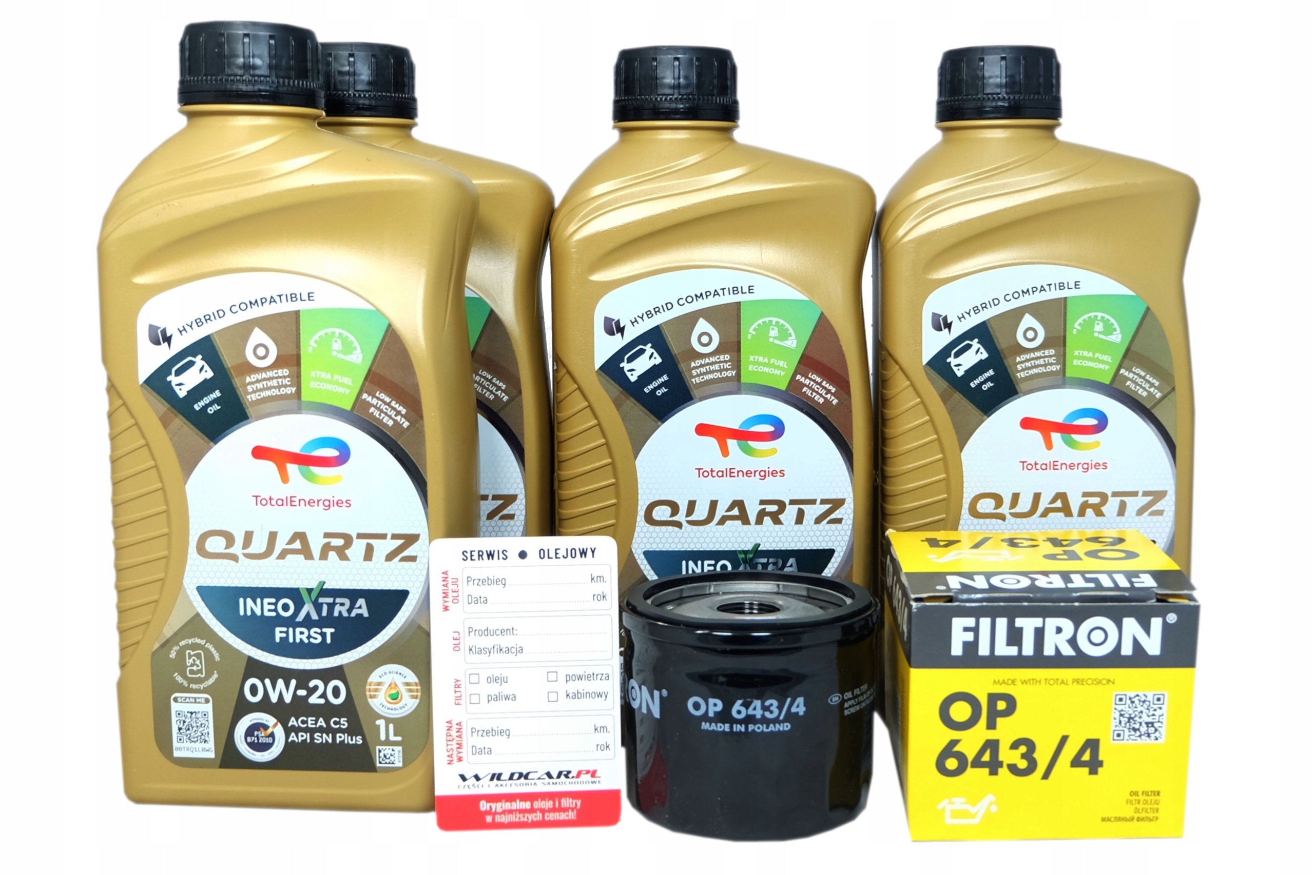 Olejový filter olej Total 0W20 Fiat 500X Tipo 1.0