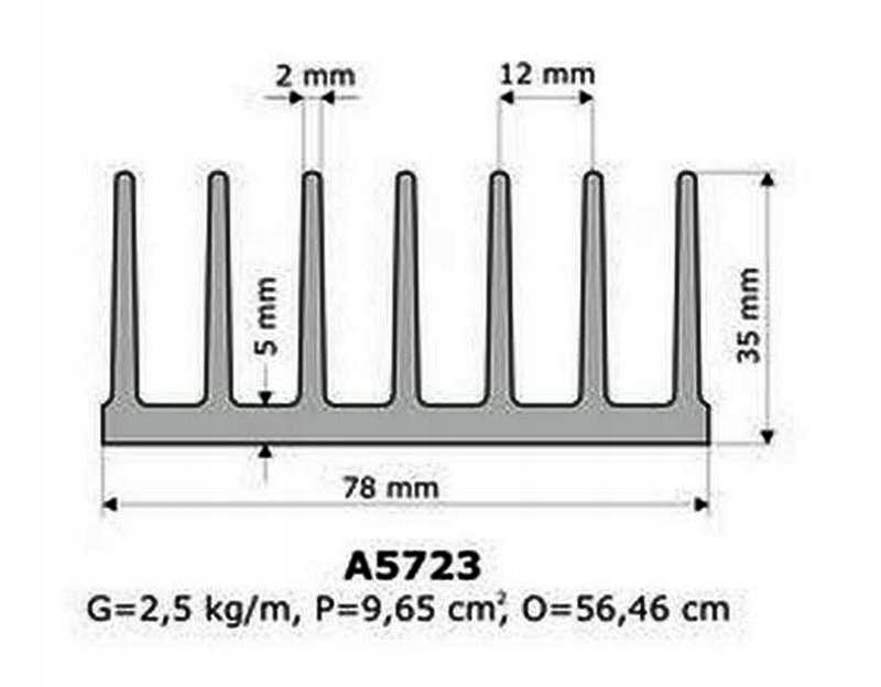 Radiator A5723/5cm 2,9K/W