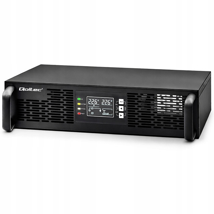 Qoltec Ups Rack On-line 3kVA 3000W PF1.0 LCD Epo Usb 72V 19"