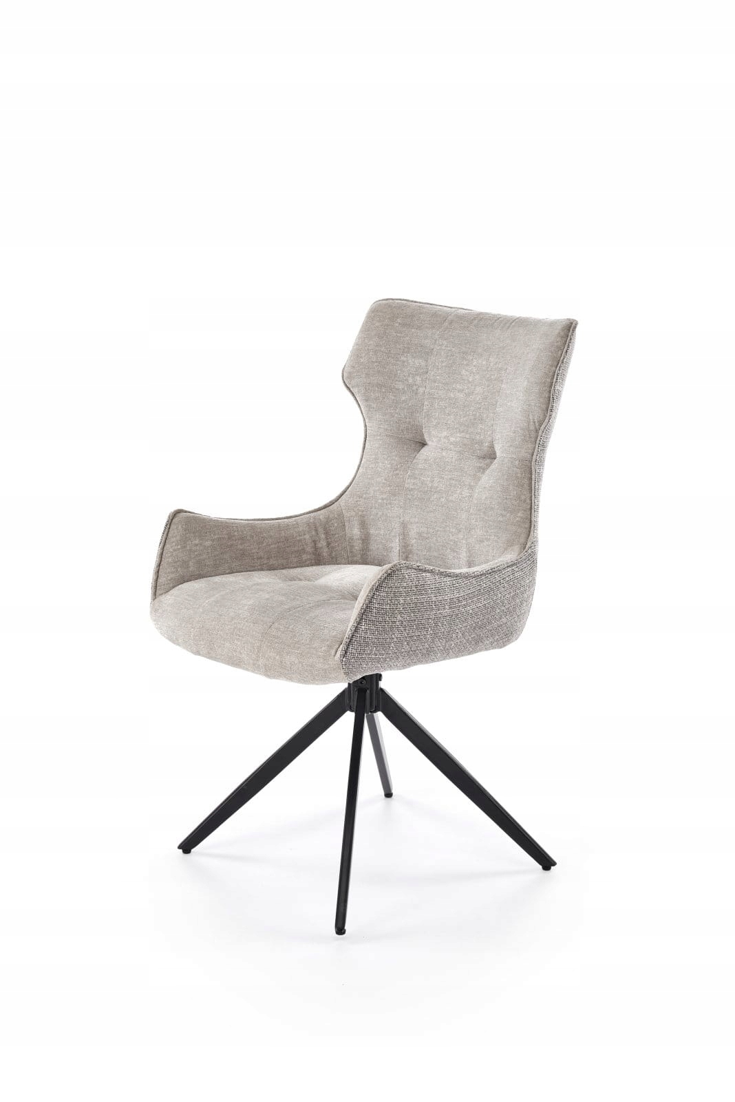 Halmar K573 krzesło tapicerowane do salonu jadalni obrotowe Tkanina popiel