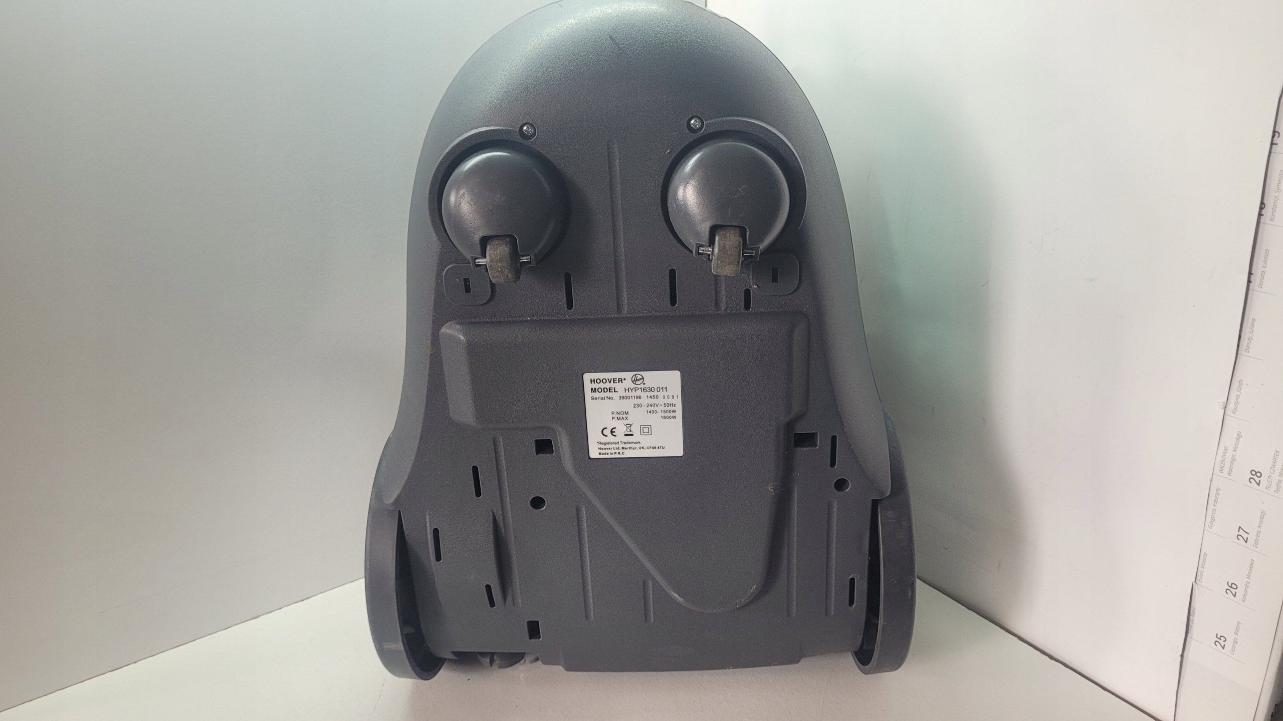 Odkurzacz Hoover HYP1630011 Moc 1600 W