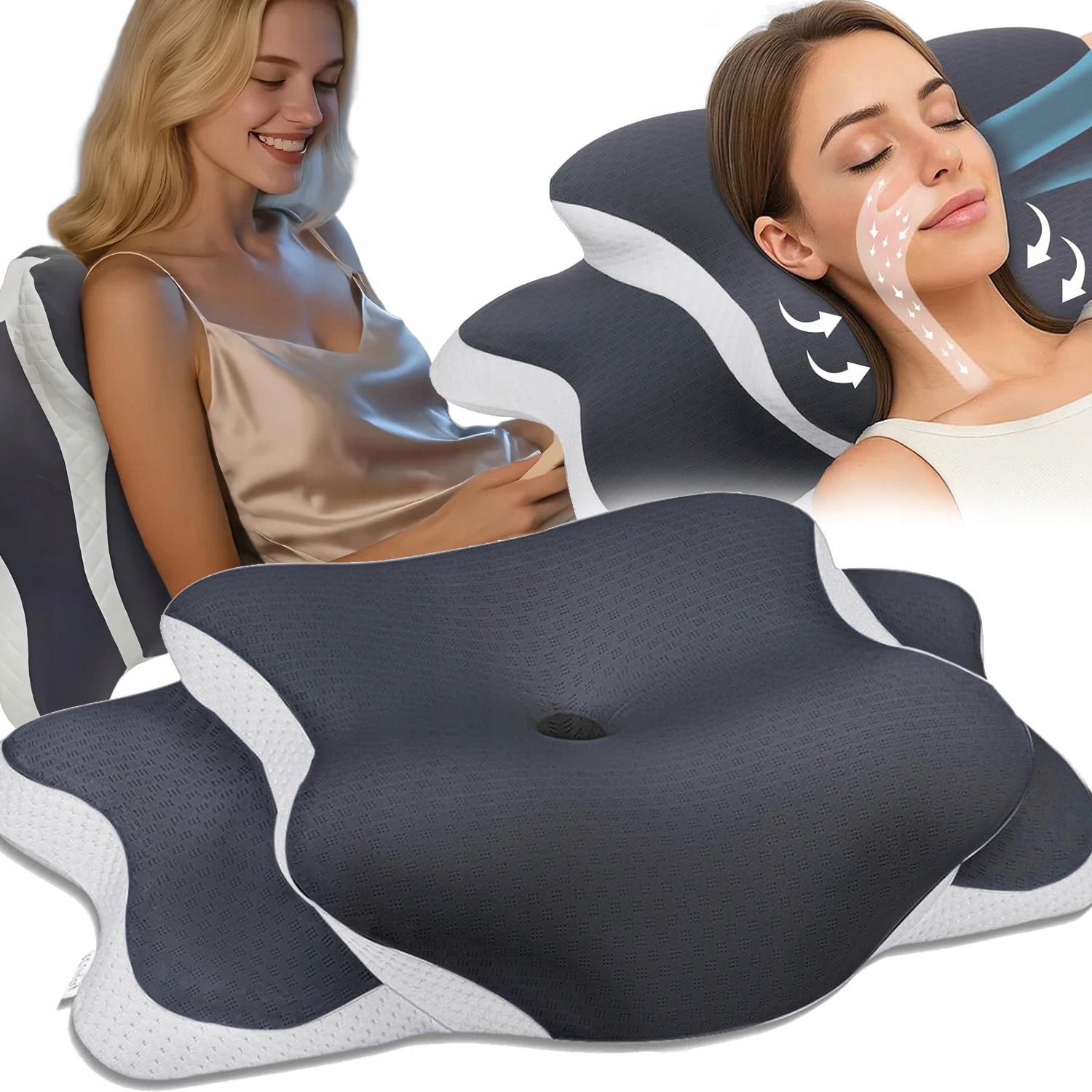 Poduszka Ortopedyczna Do Spania Na Boku I Plecach Dla Wymagających Memory