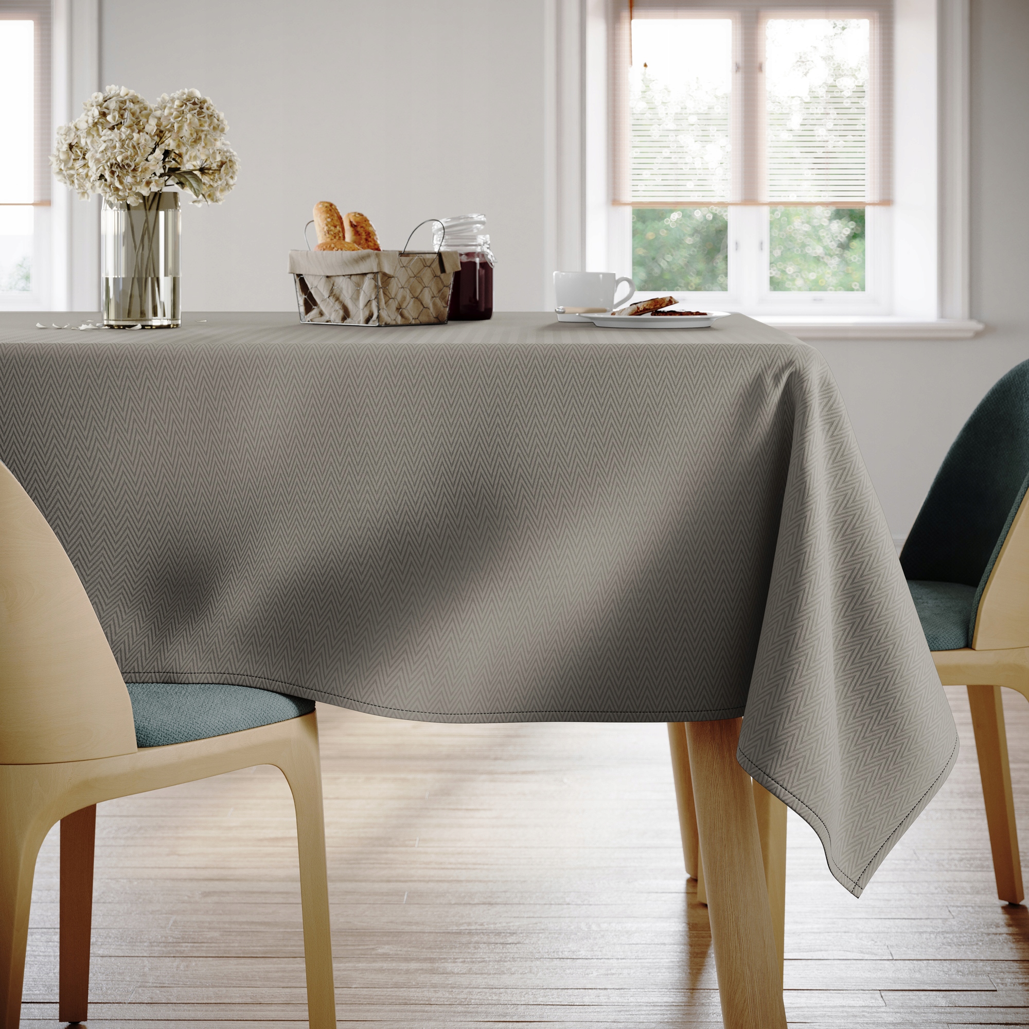 Obrus plamoodporny na stół Filumi KAKAOWY 140x240 Wzór dominujący inny wzór