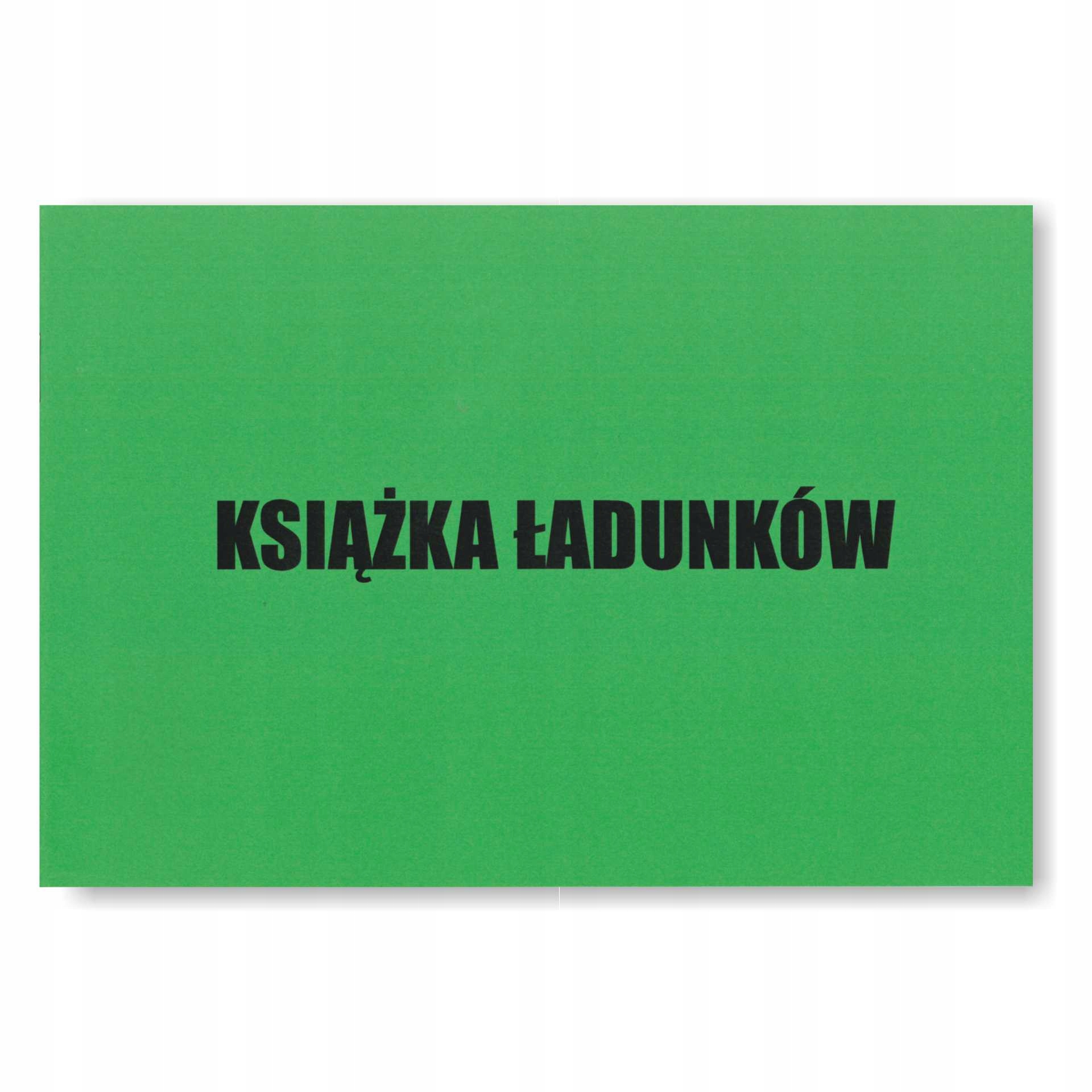 

Rejestr mycia i dezynfekcji Książka ładunków