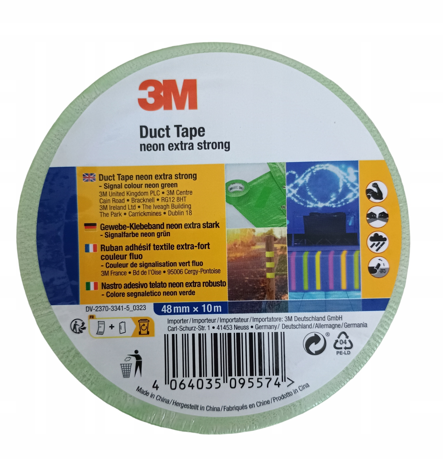 Taśma 3M Neon Extra Strong 10 m x 48mm Zielony