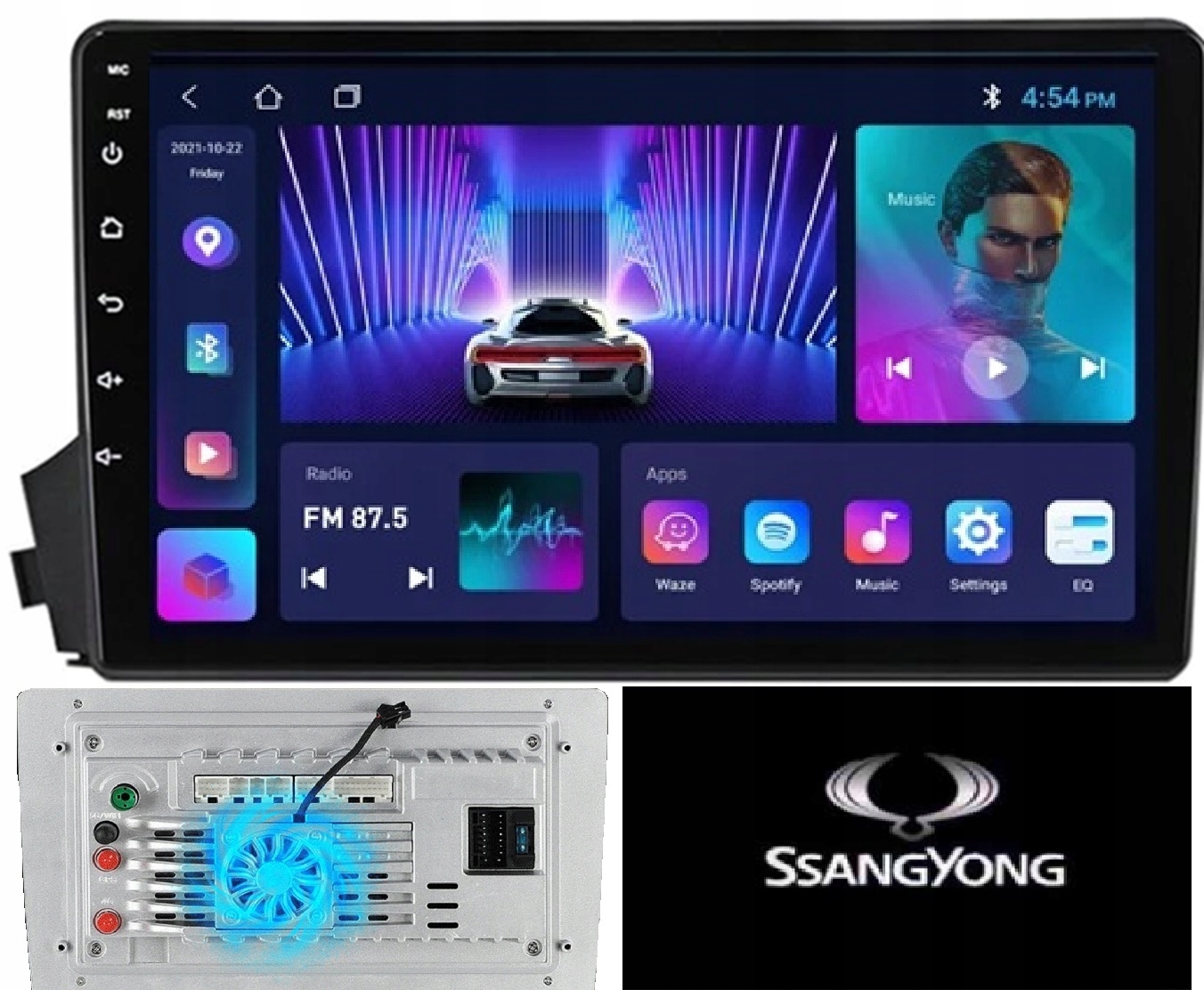 Radio Nawigacja Android Ssangyong Actyon Kyron Kamera+wentylator 2/64GB