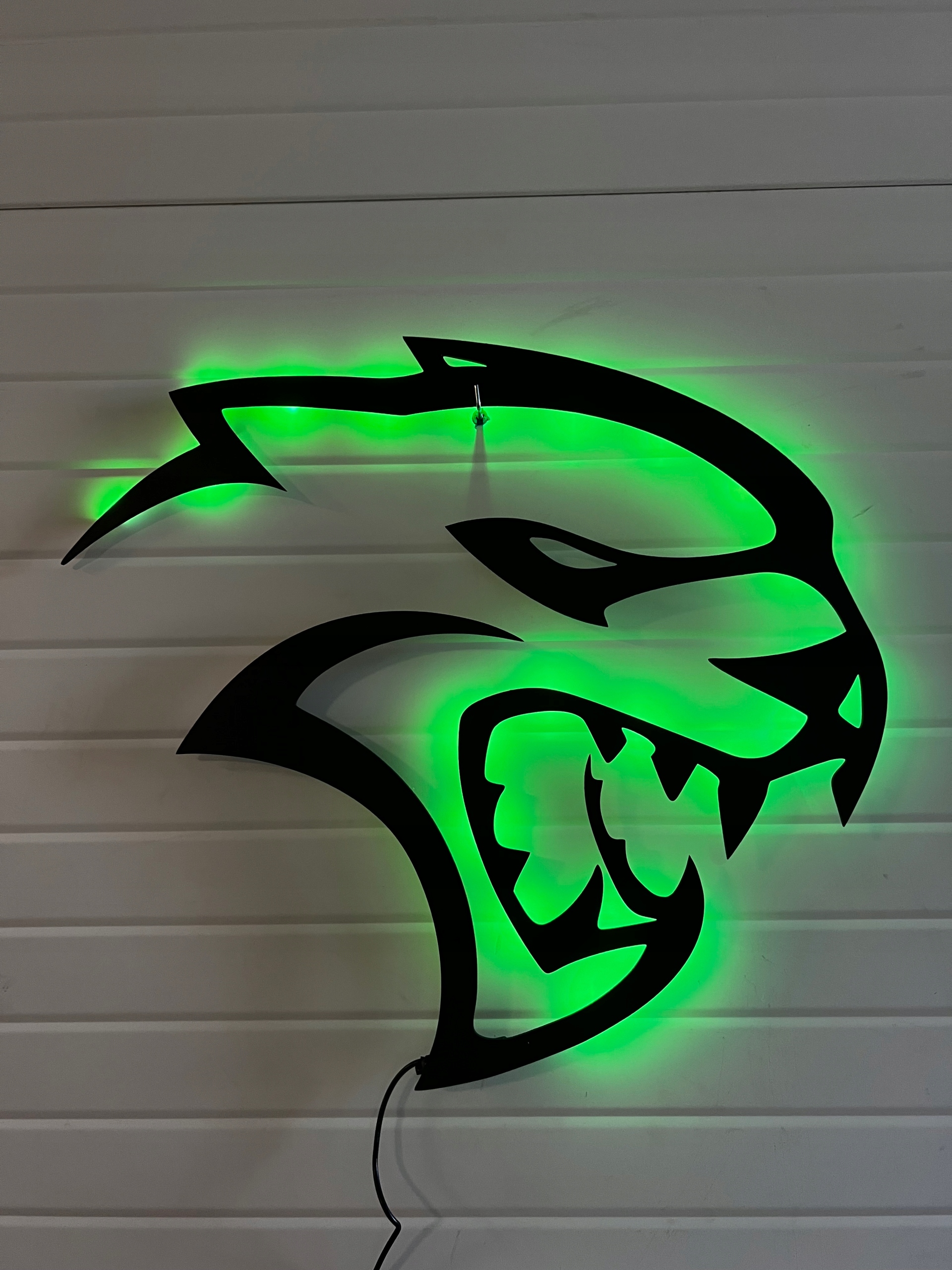 Obraz Drewniany Logo Dodge Srt Led Dekoracja Ścienna Obraz 3D