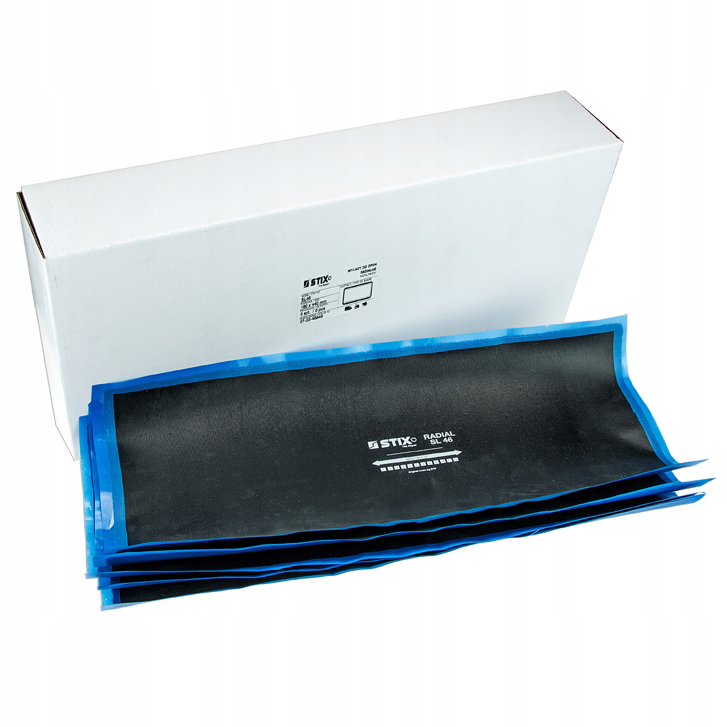 WKŁAD RADIALNY DO NAPRAWY OPON ŁATKA ŁATKI STR SL46 180X440MM STIX Marka Stix