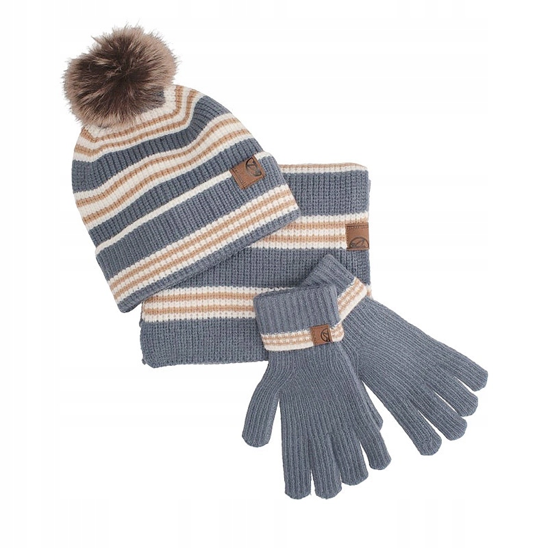 Dámský set čepice, šály, rukavic Pepe moll 252854 Pack Navy