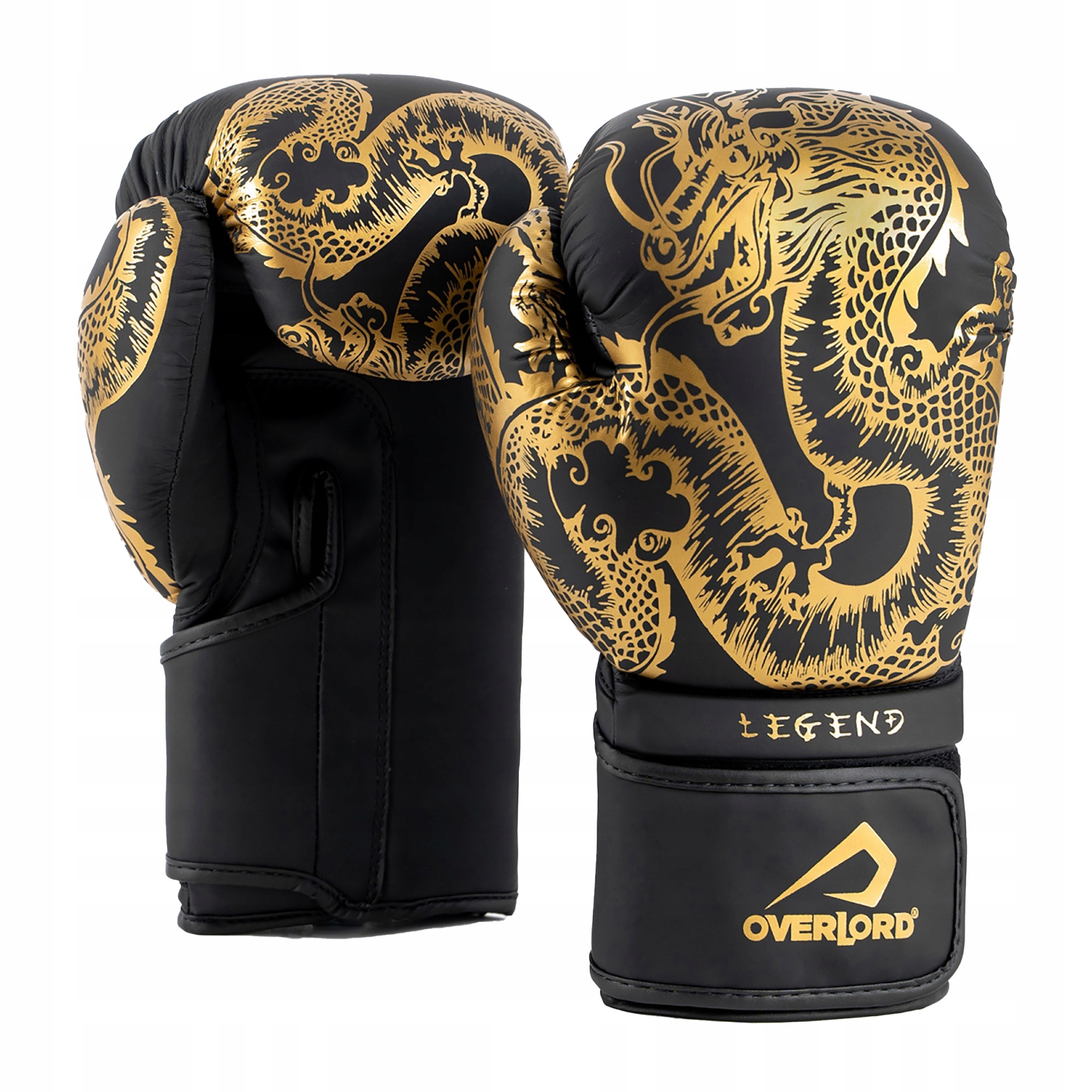 Rękawice bokserskie Overlord Legend czarno-złote 100001-BK_GO 16 oz
