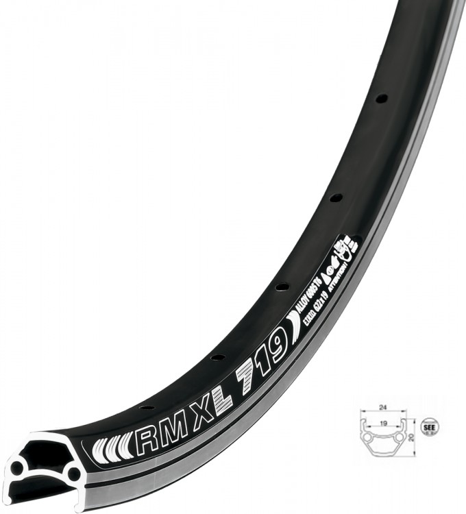 Obręcz rowerowa Remerx 28"/ 622mmx19, 32H hamulec: v-brake, trzykomorowa