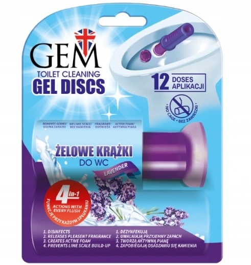 

Gem Krążki żelowe do toalety 75 ml Lawenda