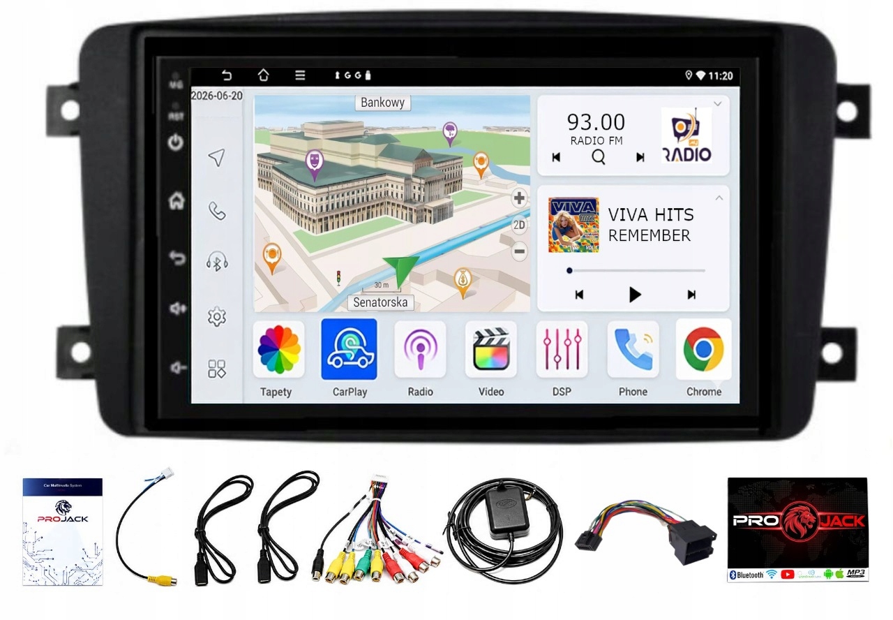 Rádio Navigácia Gps Android Mercedes W203 C209 W639 4GB 64GB