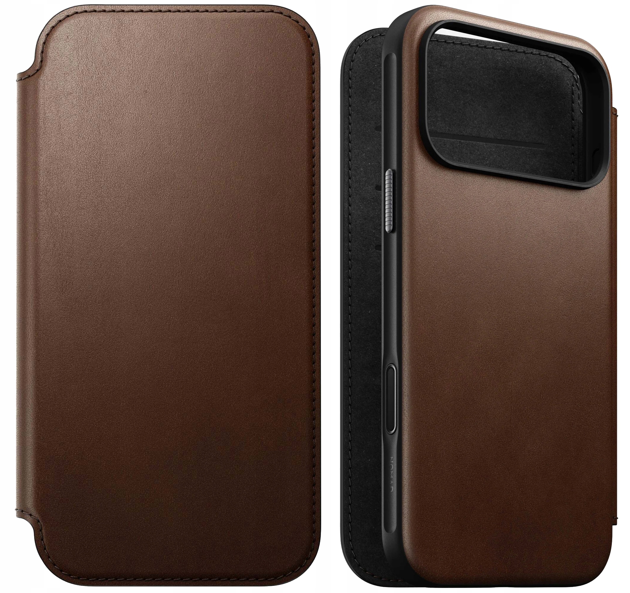 pouzdro Nomad Modern Leather Folio MagSafe Book kryt pro iPhone 17 Pro