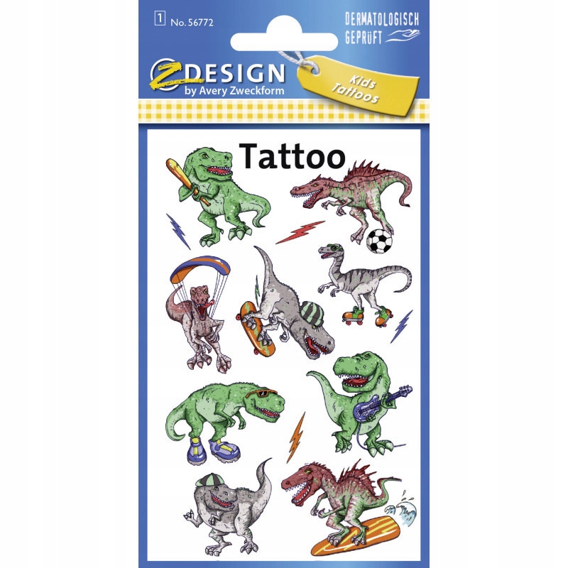 

Naklejki Tatuaże Dla Dzieci Dinozaury Kids Tattoo