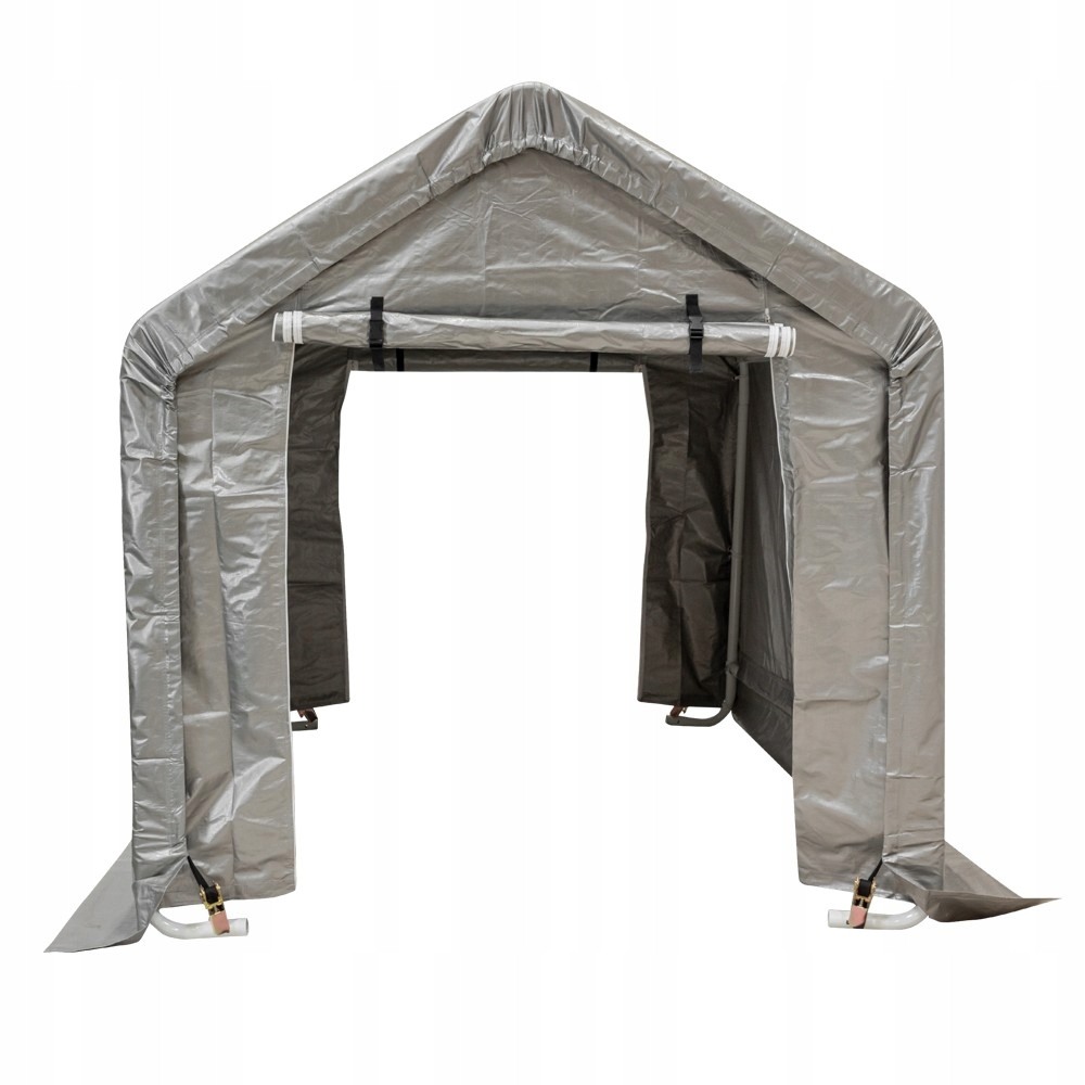 Namiot garażowy PE 180x240x180 szary - NG 7 Stan opakowania oryginalne