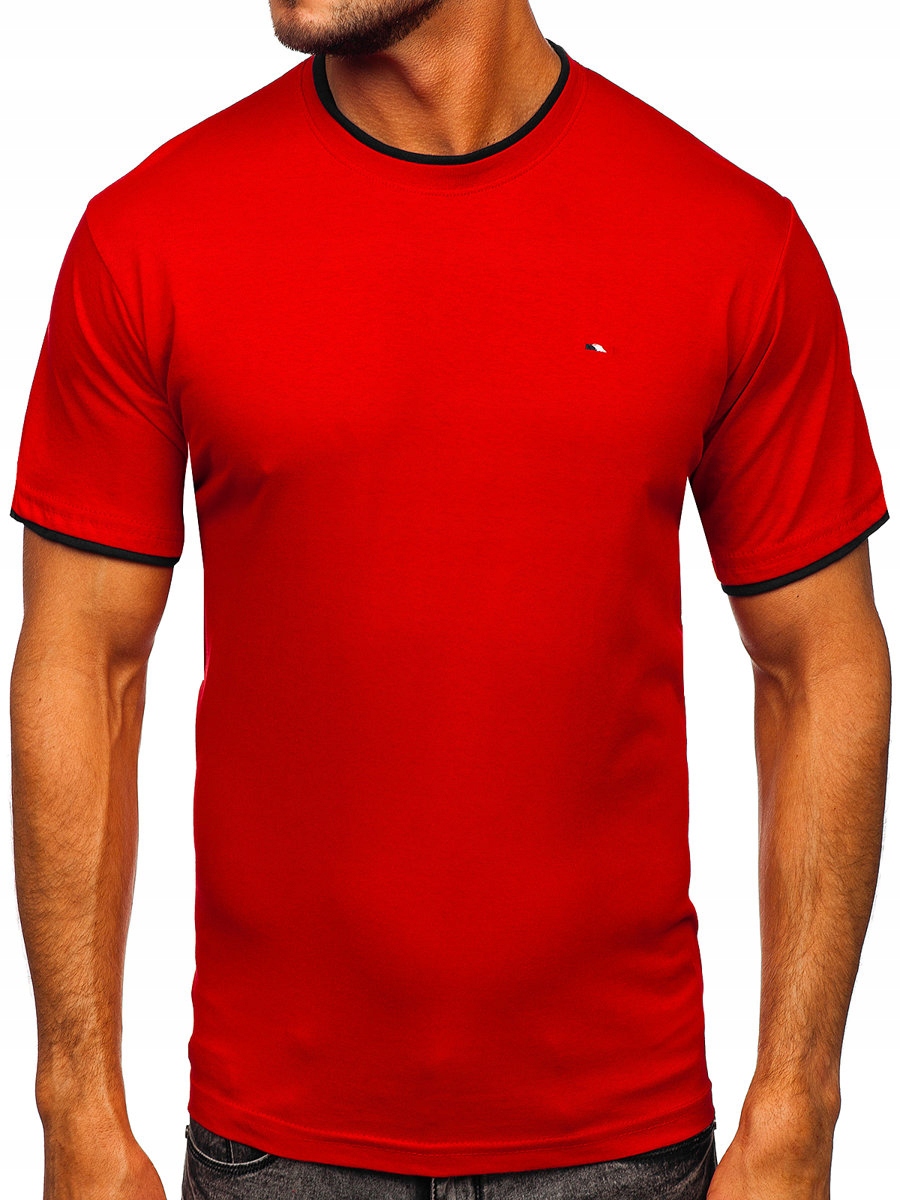 

T-shirt Męski Koszulka Czerwona 14316 Denley_xl